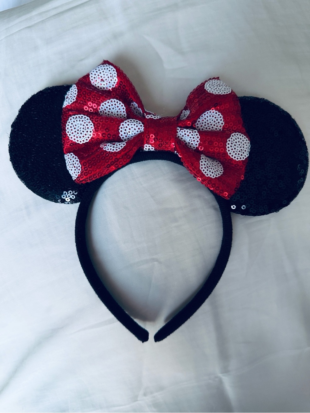 Sequin Minnie Mouse Style Kids Headband